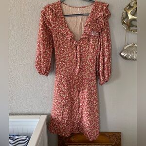 Free People Manga Femme Botton Front 3/4 Ruffle Midi